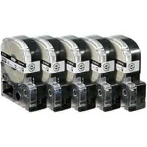 キングジム テプラ PROテープ/ラベルライター用テープ 〔幅：12mm〕 5個入り ロングタイプ SS12KL-5 ホワイト(白)