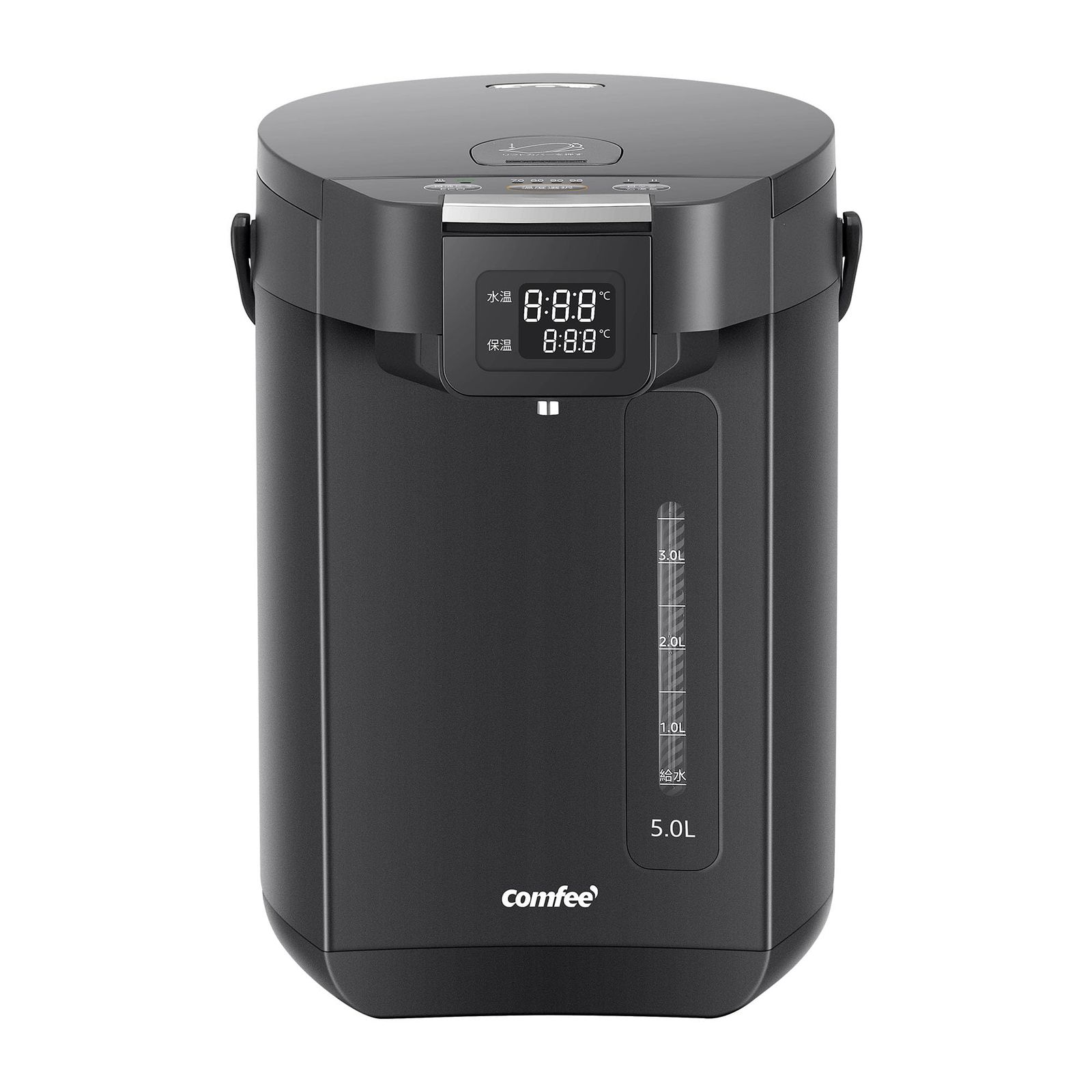 COMFEE' 電気ポット 電動お湯ポット 3L マイコン 保温温度調整 安全ロック 湯量選択 機能 省エネ インディゴグレー★m 4364099d