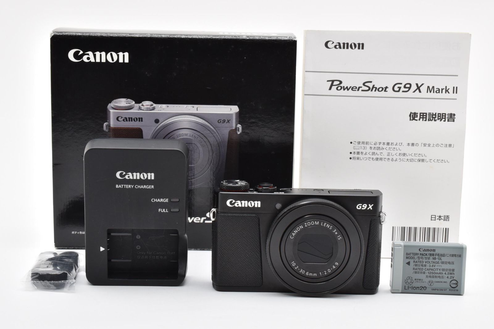 ■ ほぼ新品 ■ キヤノン　CANON PowerShot G9X Mark II ブラック 《動作確認済・付属品多数》 コンパクト デジタル カメラ #A1188