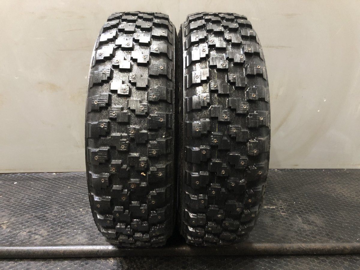 YK ADVAN MT-14 195/65R15 15インチ スパイクタイヤ 2本 バリ溝 カップ