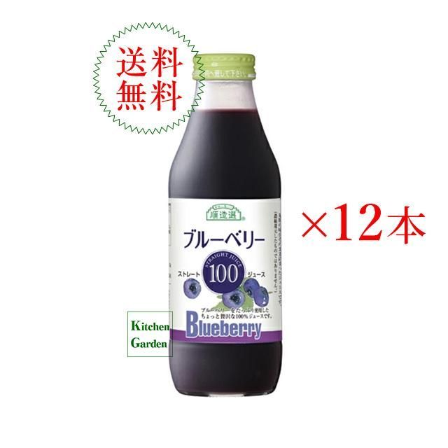 全国送料無料順造選　５００ｍｌ　ブルーベリー１００　１ケース（１２本入り） 11,067円