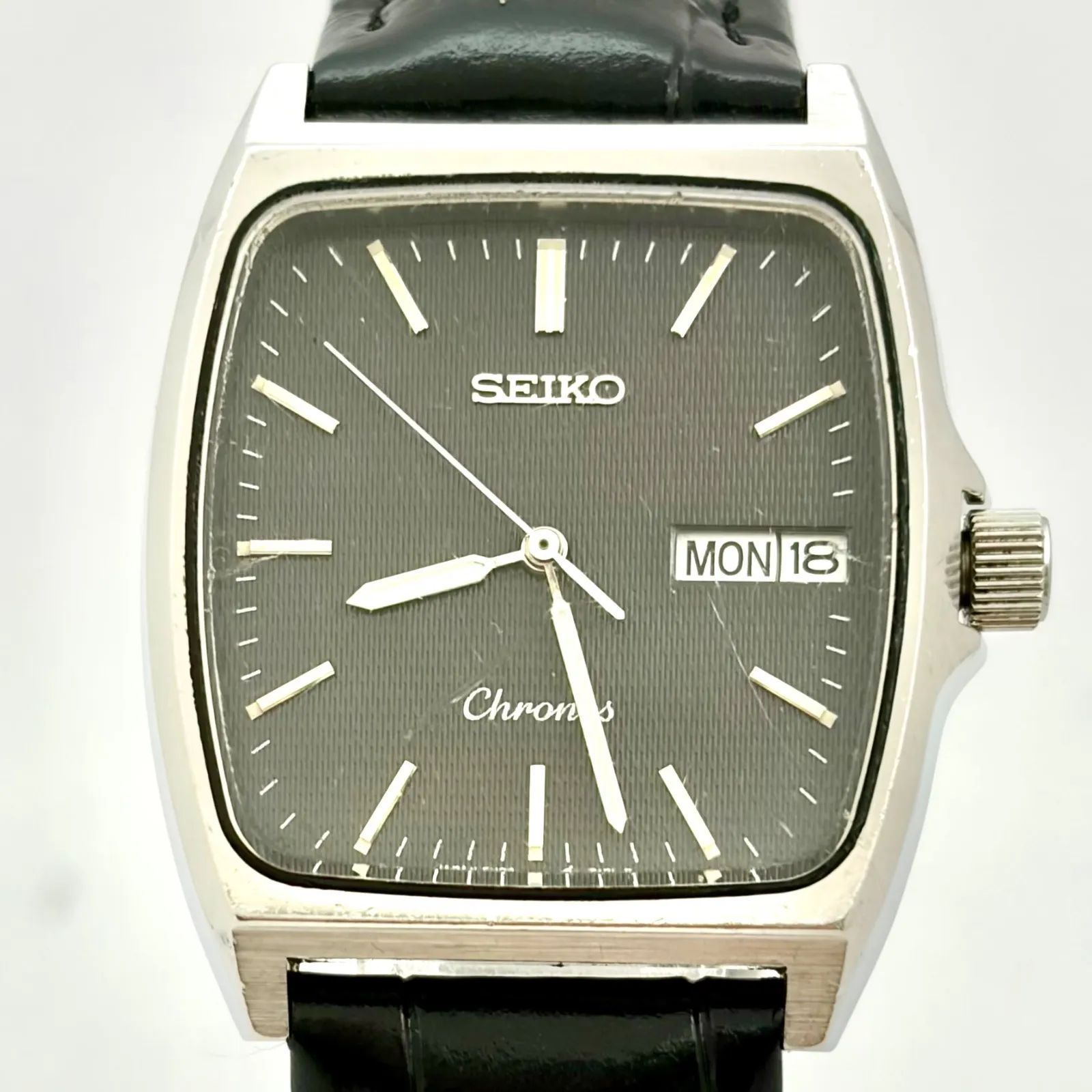 新品電池】SEIKO セイコー Chronos クロノス デイデイト シルバー 5H23 