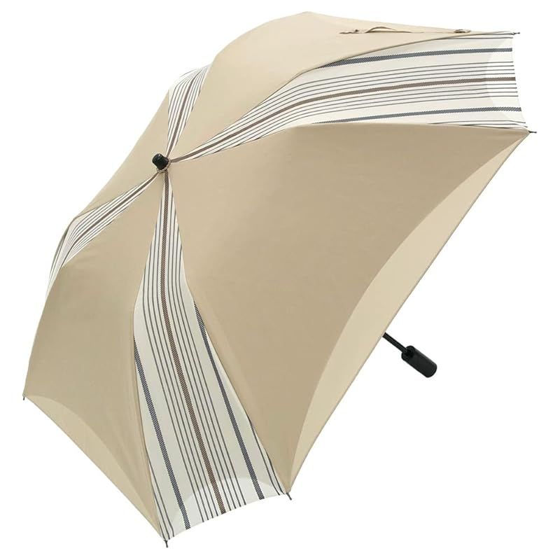 【新品】 日傘 メンズ 晴雨兼用 折りたたみ スクエア 1級遮光 晴雨兼用 遮熱 2重張り ワイドショート (モカ)
