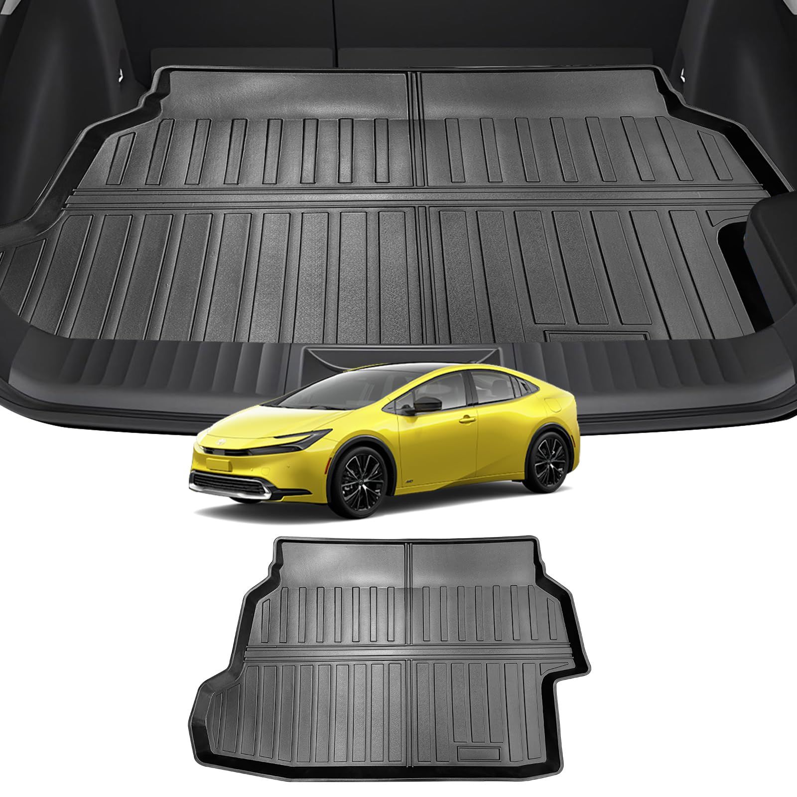 新品 BIGKON トランクマット適合対応トヨタ プリウス 60系専用 2023年1月～現行 PRIUS 60系 トランクマット 3Ｄラゲッジマット 防水 滑らない TPE素材 防汚 超耐久性 多用途用品 車種専用 耐摩擦 水洗い ブラック