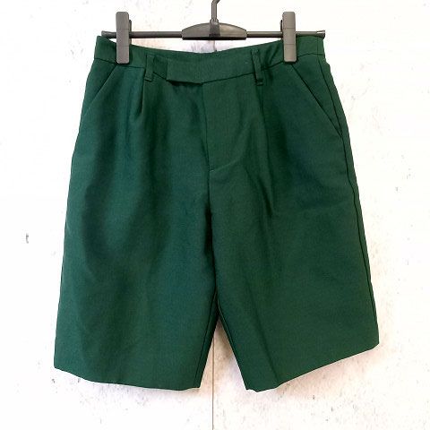 Adam et Rope アダム エ ロペ ハーフパンツ キュロット ショートパンツ フロントファスナー 無地 グリーン サイズ36 〇◇☆