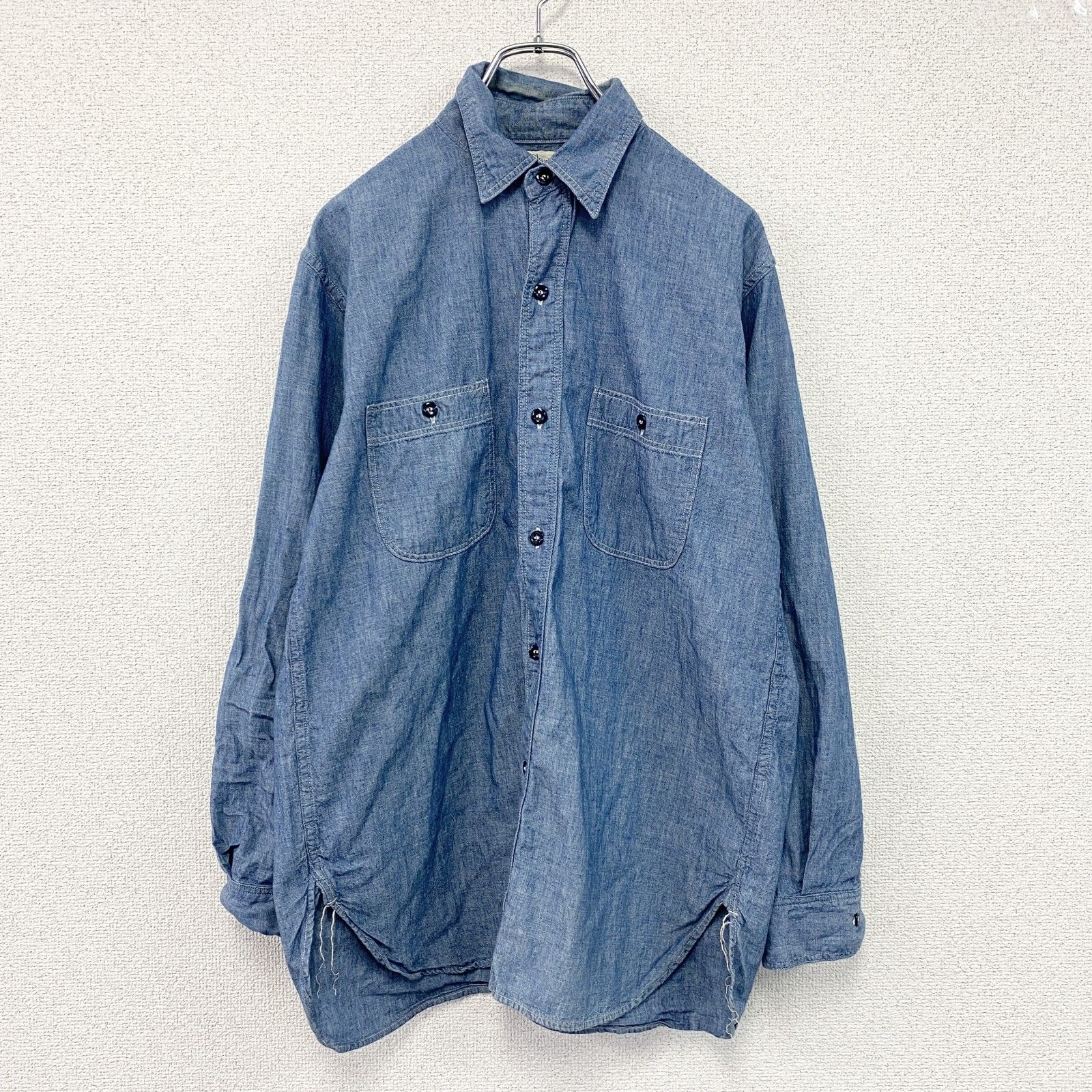 orSlow　オアスロウ　長袖シャンブレーシャツ　インディゴ　1サイズ　古着