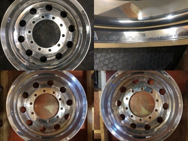 新車外し ALCOA アルコア トラック アルミホイール 22.5インチ 2本 