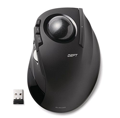 エレコム マウス ワイヤレス (レシーバー付属) トラックボール 人差し指用 8ボタン ブラック M-DT2DRBKY 48e41dc6