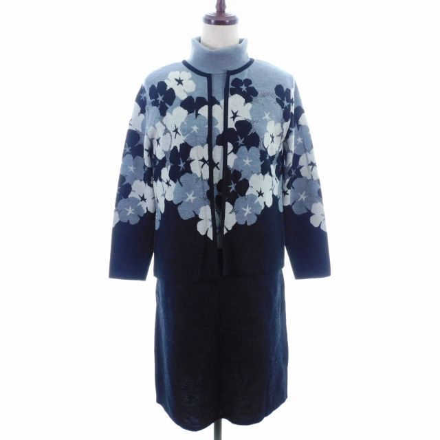 ハナエモリ HANAE MORI セットアップ 上下 ニット カーディガン 長袖