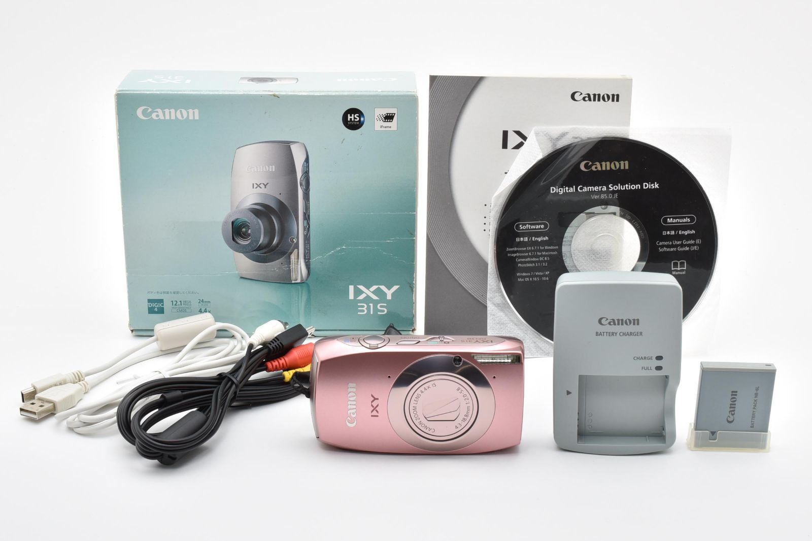 ■ ほぼ新品 ■ キヤノン CANON IXY 31S ピンク PC1584 《動作確認済・付属品多数》コンパクト デジタル カメラ #A1192