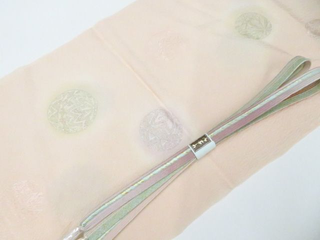 【一輝堂】和装小物 帯締め帯揚げセット 平組 丹後ちりめん 美品 帯締 帯揚 26w05-6377