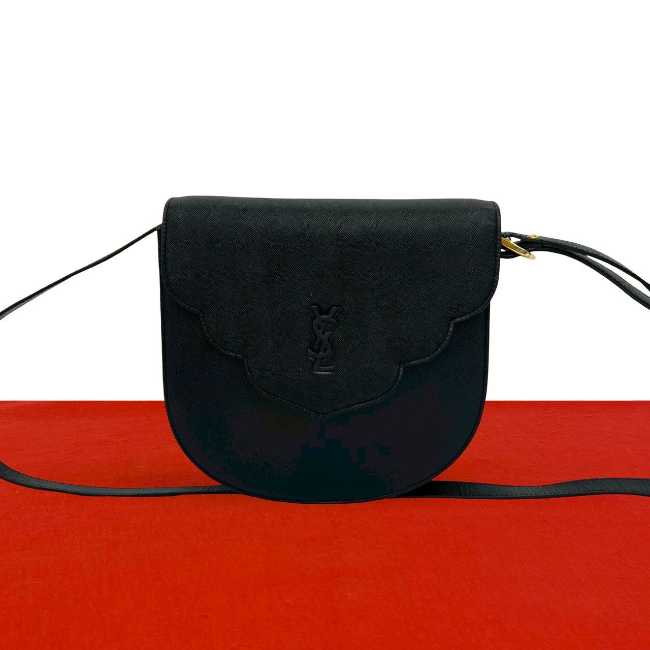 極 美品 YVES SAINT LAURENT イヴサンローラン ヴィンテージ YSL ロゴ 