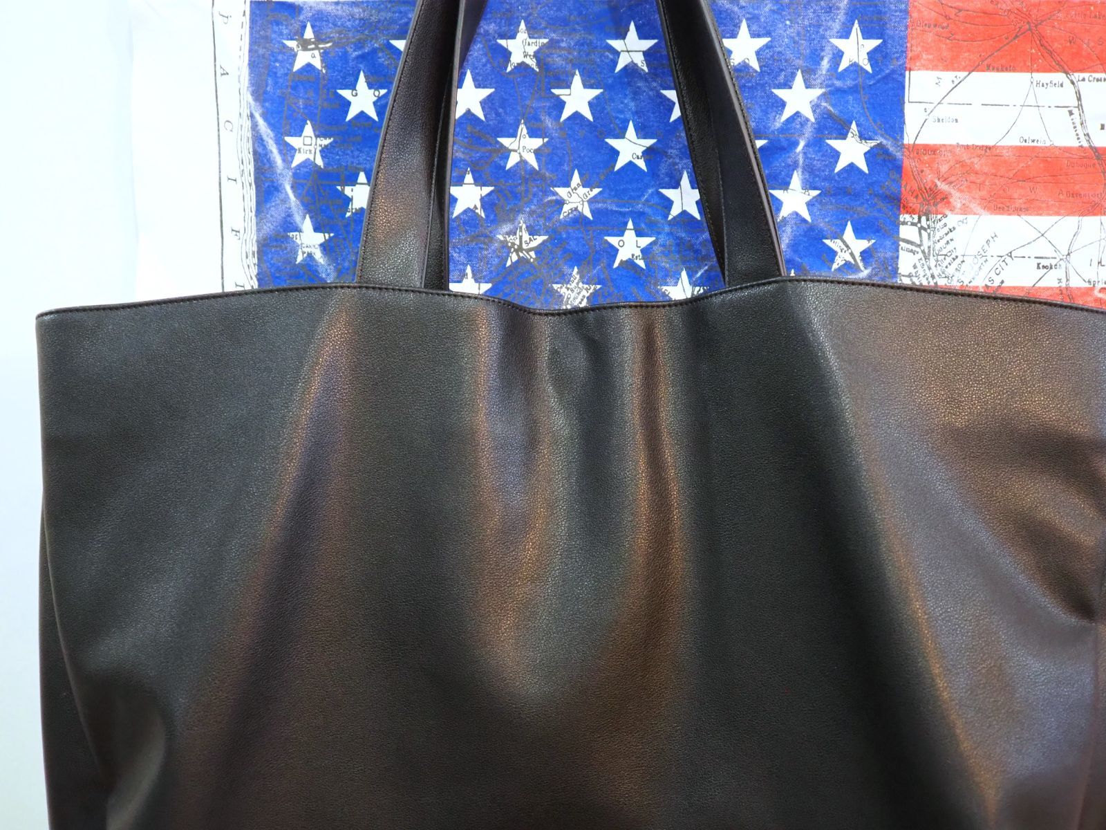 新品同様◇MLVINCE メルヴィンス faux leather big tote bag レザー