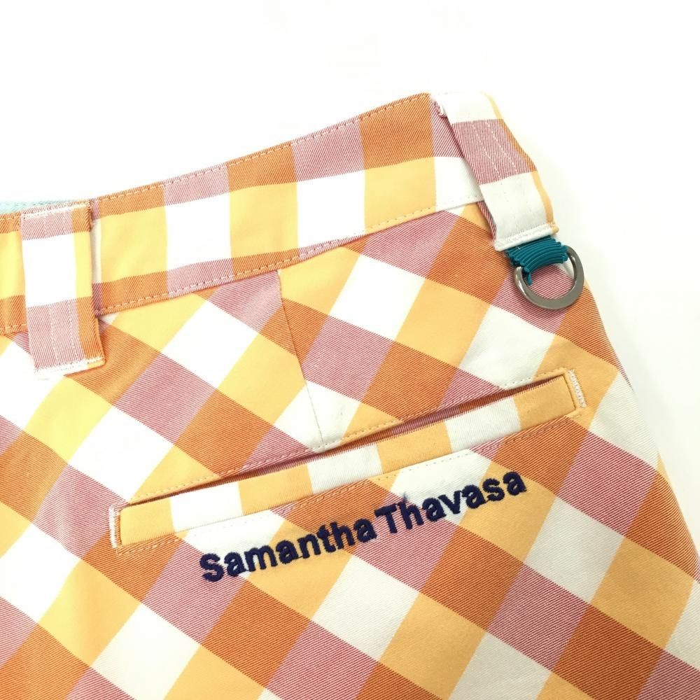 新品タグ付き　Samantha GOLF チェックウインドブレイカー 美品】サマンサタバサUNDER25 プリーツスカート オレンジ×レッド×白