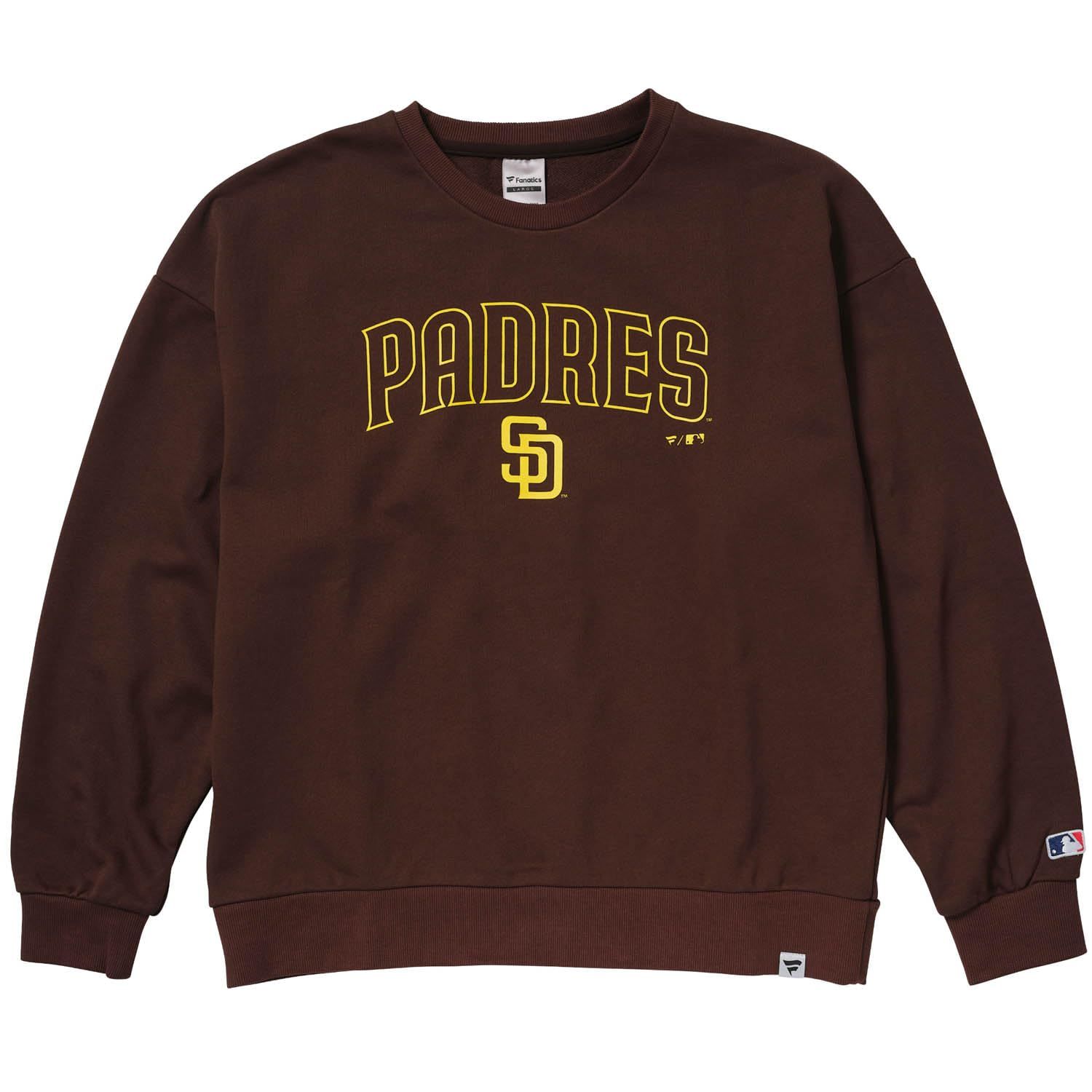 新品 [ファナティクス] MLB_STANDARD PRINT LOGO CREW サンディエゴ・パドレス ML0525FW02 BROWN(BROWN)