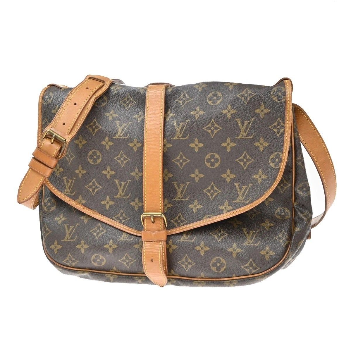 LOUIS VUITTON ルイ・ヴィトン ソミュール 35 ショルダーバッグ モノグラム レザー M42254 84KC171