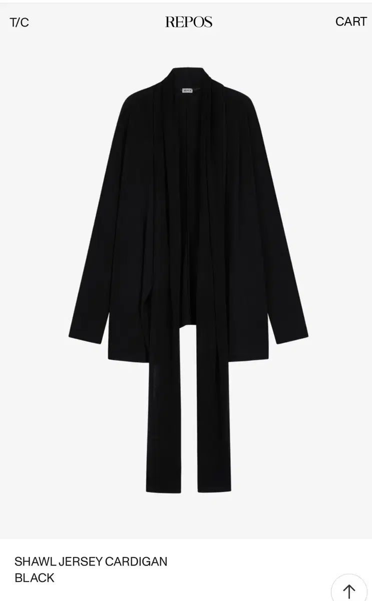 リーフォース repos SHAWL Jersey CARDIGAN ショール ジャージ カーディガン