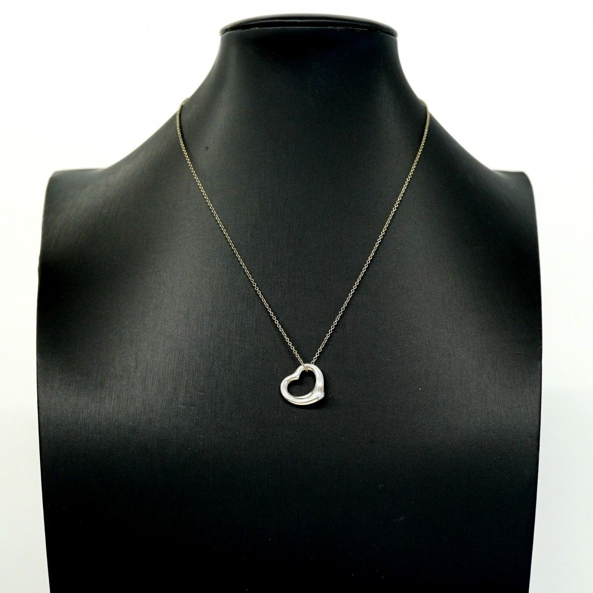 Tiffany & Co. シルバーオープン ハートネックレスM 中古 6jeb0279-k】ティファニー ネックレス オープンハート シルバー925