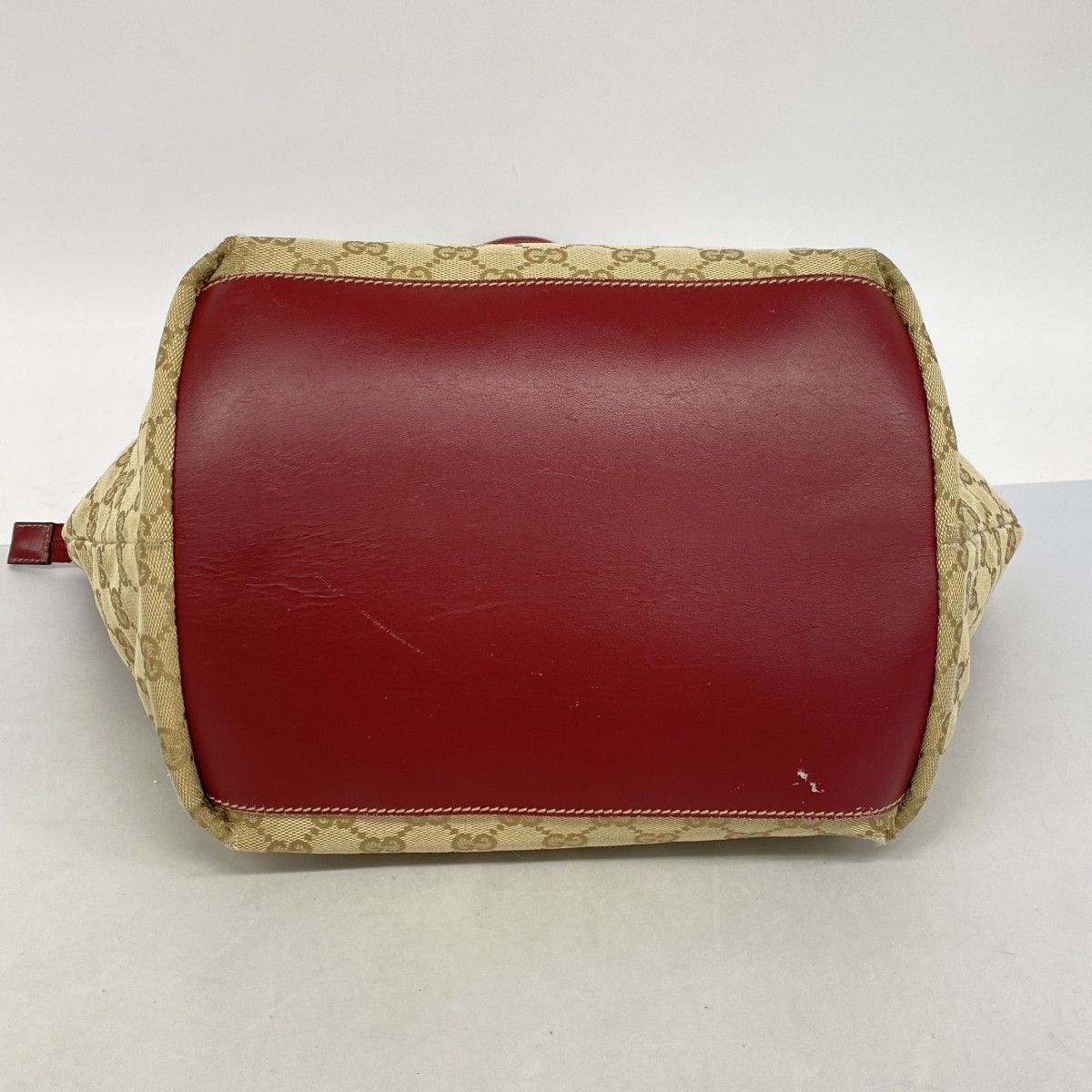 【6ed3653】グッチ ハンドバッグ GGキャンバス 131230 キャンバス ベージュ レッド シャンパンゴールド金具【中古】レディース