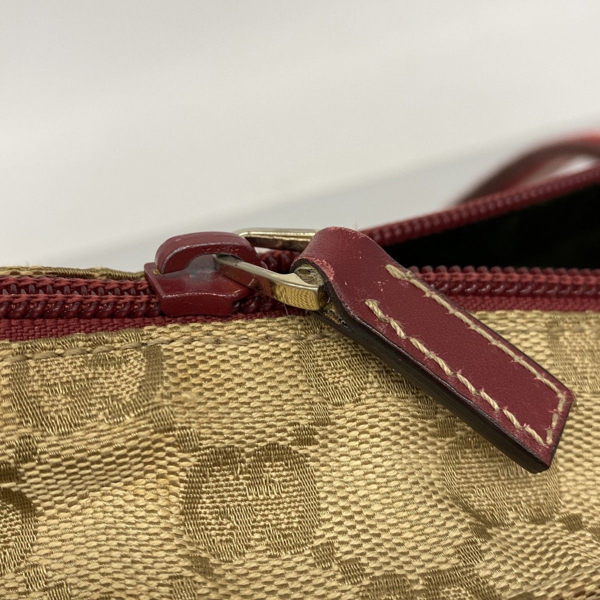 【6ed3653】グッチ ハンドバッグ GGキャンバス 131230 キャンバス ベージュ レッド シャンパンゴールド金具【中古】レディース