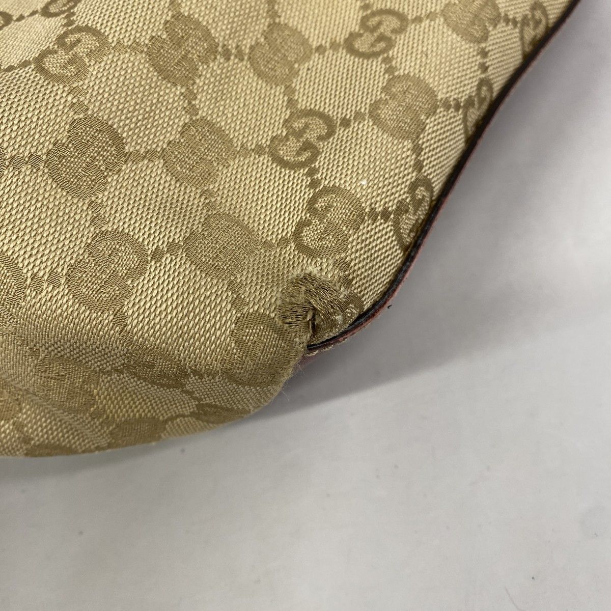 【6ed3653】グッチ ハンドバッグ GGキャンバス 131230 キャンバス ベージュ レッド シャンパンゴールド金具【中古】レディース