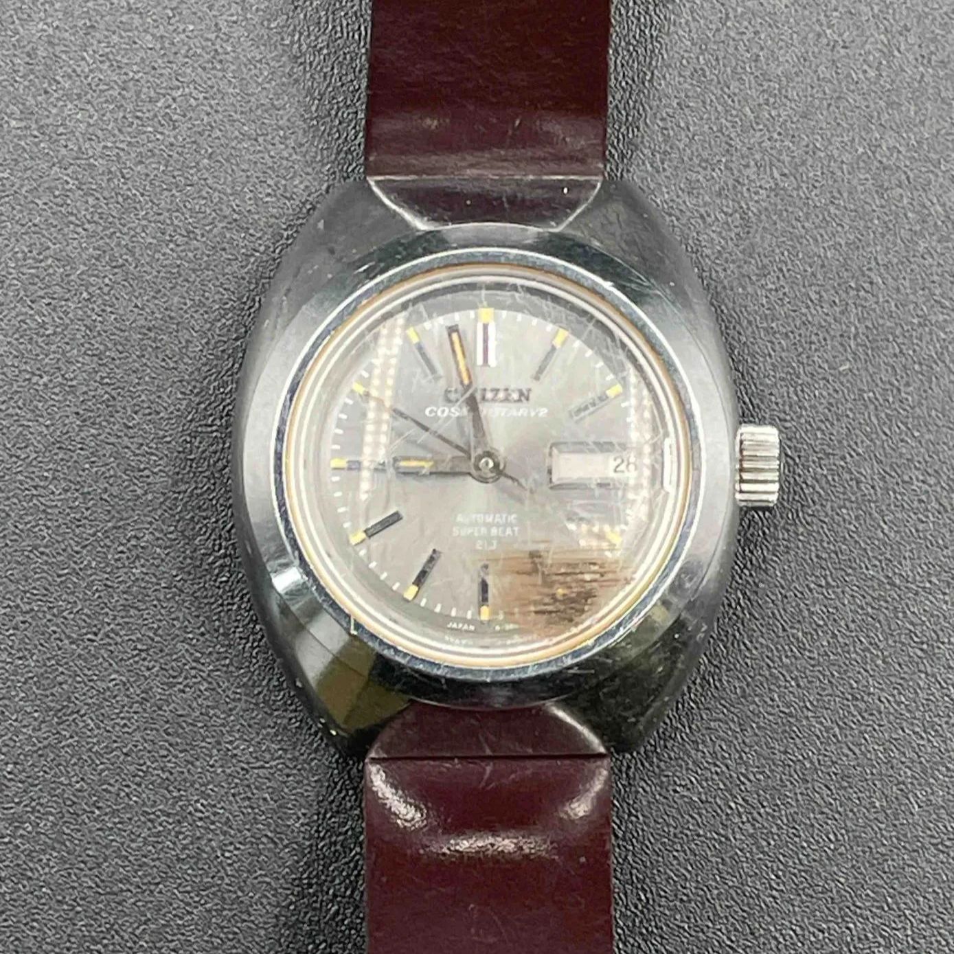 稼働品】シチズン コスモスターV2 21石 自動巻き 4-660030TA - メルカリ