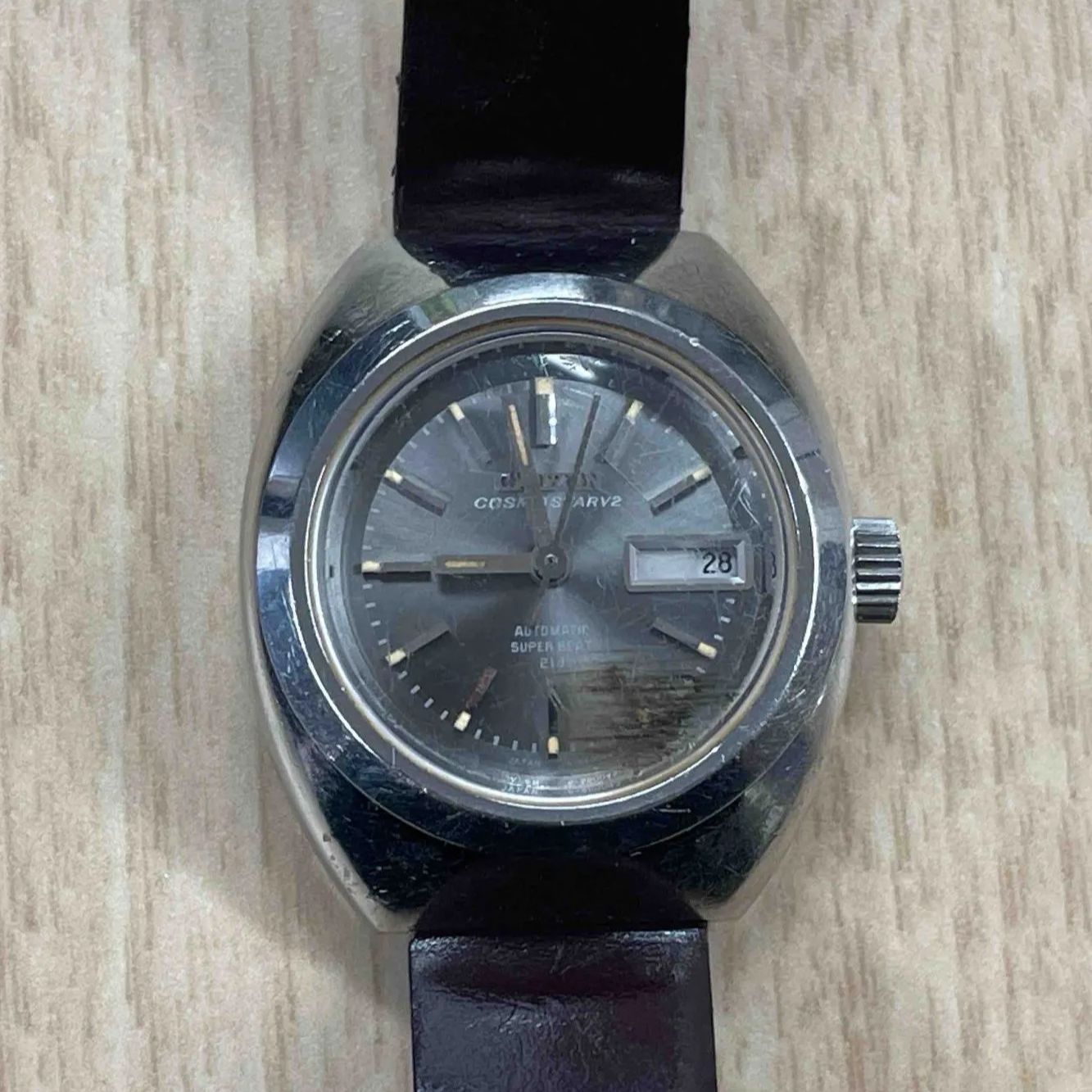 【稼働品】シチズン コスモスターV2 21石 自動巻き 4-660030TA