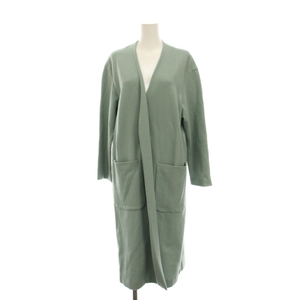 ユナイテッドアローズ UNITED ARROWS ノーカラーコート ロング アウター ミントグリーン 薄緑 長袖 1525-147-3862 /YM