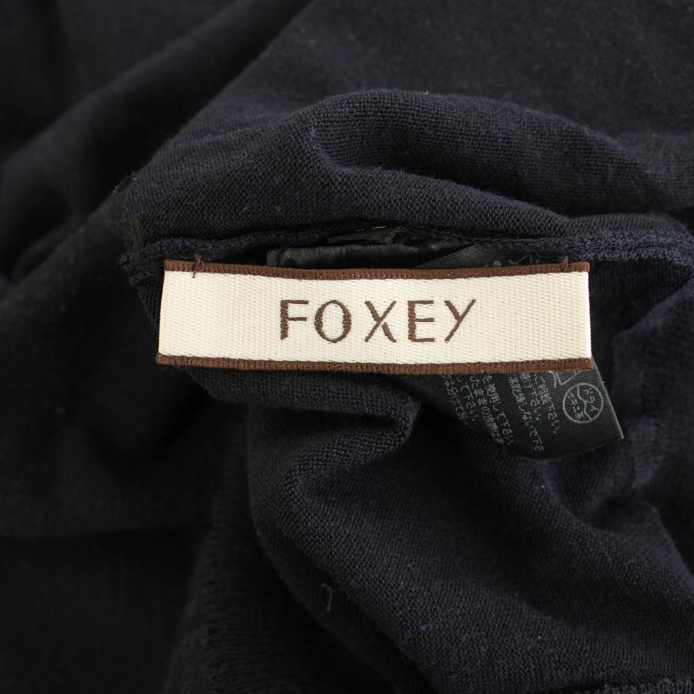 フォクシー FOXEY ニットベスト プルオーバー ボートネック ロゴ フォクシー FOXEY ニットベスト プルオーバー ボートネック ロゴ