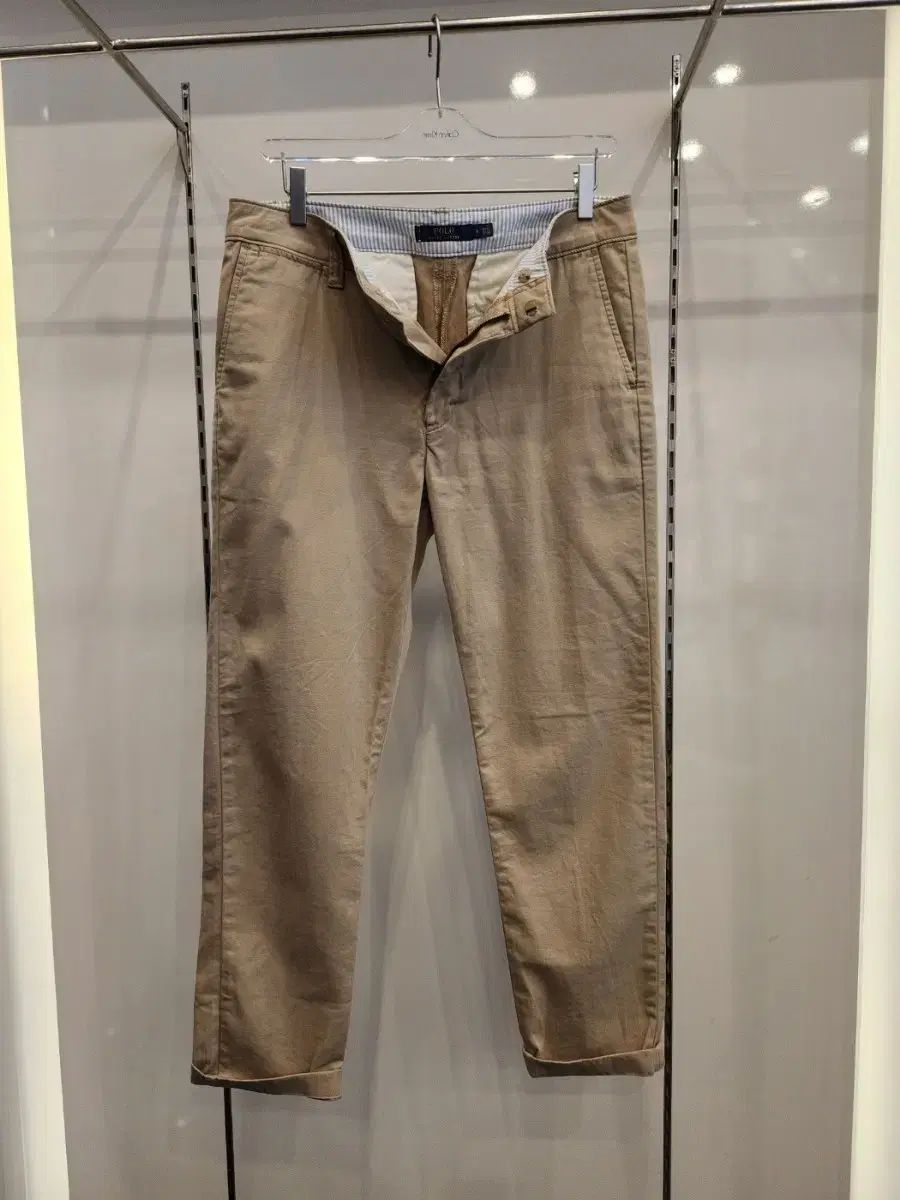 ポロ ベージュ コットン パンツ