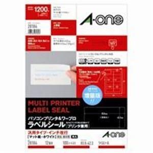 エーワン 宛名シール/パソコンプリンタ＆ワープロラベルシール 〔汎用/A4 12面 100枚〕 28184