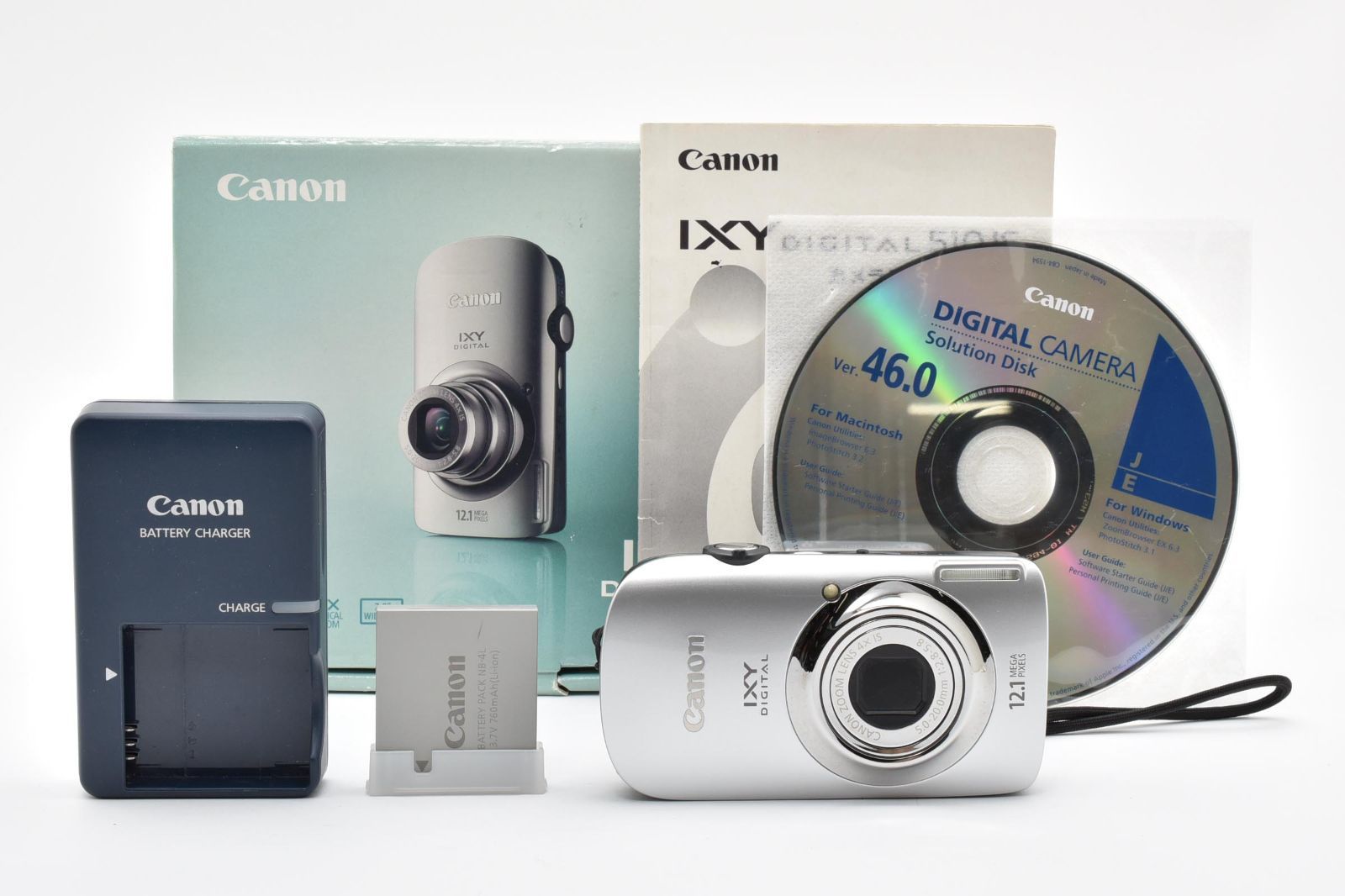 ■ ほぼ新品 ■ キヤノン　Canon IXY DIGITAL 510 IS シルバー PC1356 《動作確認済・付属品多数》 コンパクト デジタル カメラ #A1201