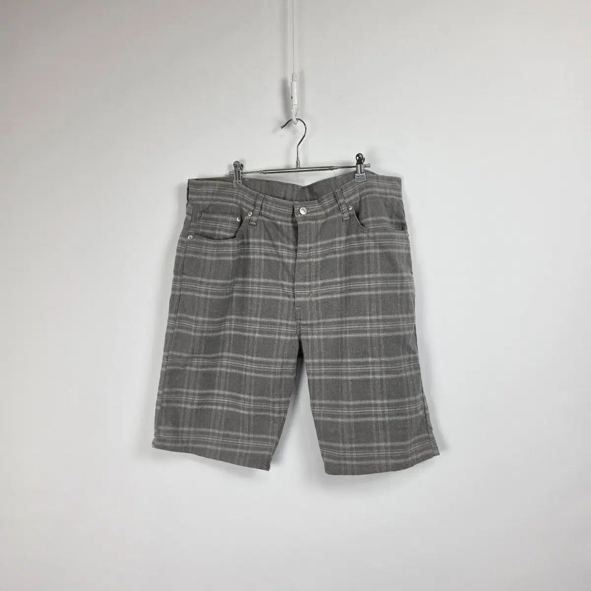 リーバイス 505 グレー CHECK ストレッチ ハーフパンツ men's 40インチ 0521
