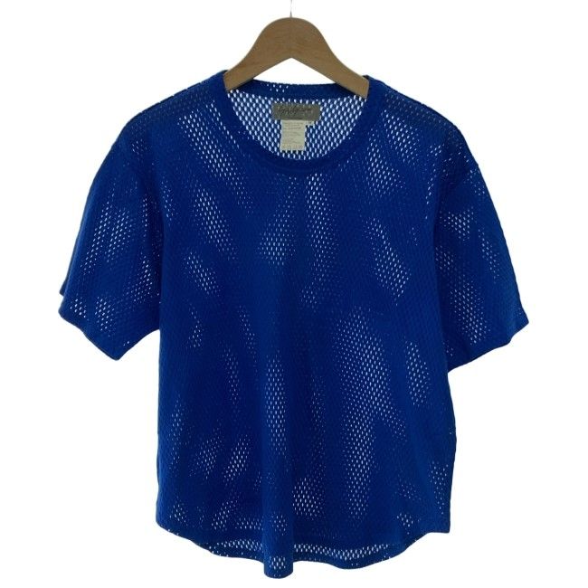 【中古】　Yohji Yamamoto　Tシャツ　半袖　カットソー　トップス　クルーネック　無地　メッシュ　レイヤード　日本製　ドメスティック　古着　/1156