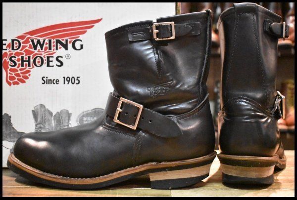 11D 箱付 良品 07年】レッドウィング 2976 ショート エンジニア 黒