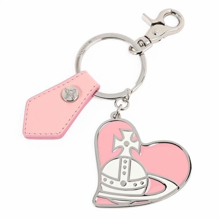 新品 ヴィヴィアンウエストウッド Vivienne Westwood キーリング キーホルダー チャーム ORB HEART オーブ ハート ピンク シルバー 8203012TU OM002H G405