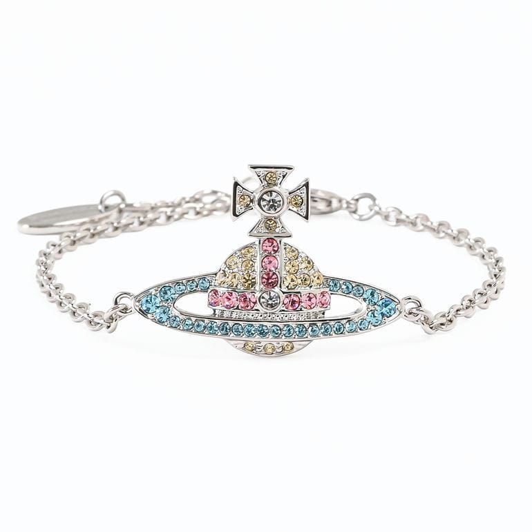 新品 ヴィヴィアンウエストウッド Vivienne Westwood ブレスレット バングル KIKA レディース シルバー アクア マルチカラー 6102005502P708 ジュエリー