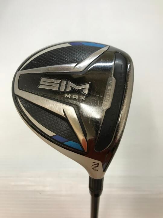 テーラーメイド　【訳あり】SIM MAX　15度　　Sフレックス　フェアウェイウッド　中古【最短即日発送】 15,215円