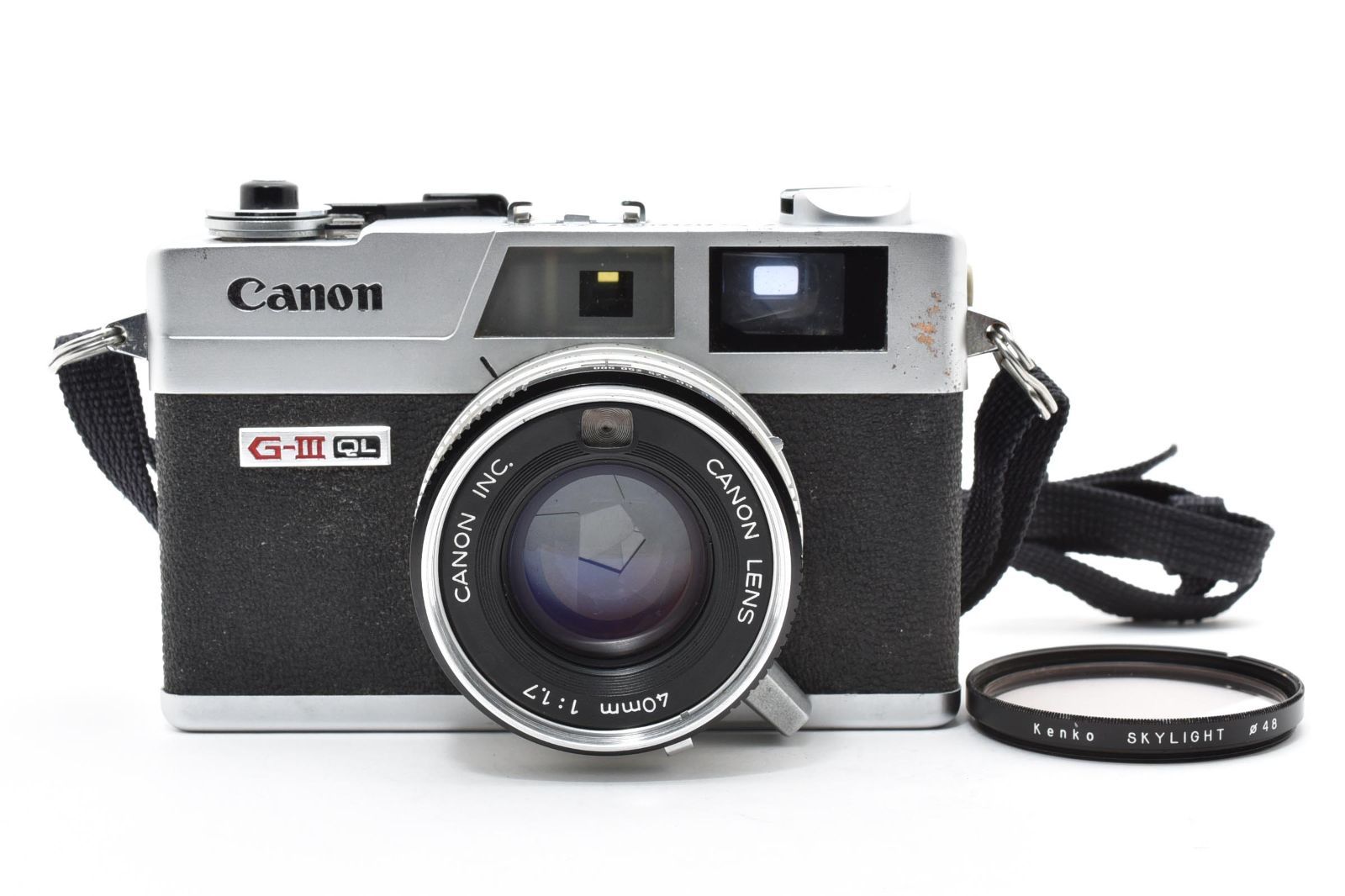 りゅん[美品]　Canon コンパクトデジタルカメラ シルバー キヤノン Canon Canonet QL17 G-III シルバー 40mm 1:1.7 レンジ