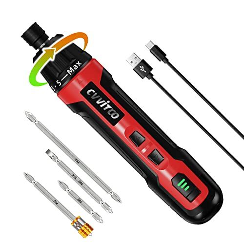 3.6V cordless electric screwdriver: 6N.m torque adjustable rechargeable mini cordless screwdriver, Type-C, household DIY/daily assembly/home appliance repair/electric device work/women/power tool for beginners (cannot be shipped to Okinawa/remote islands) 43f61c61