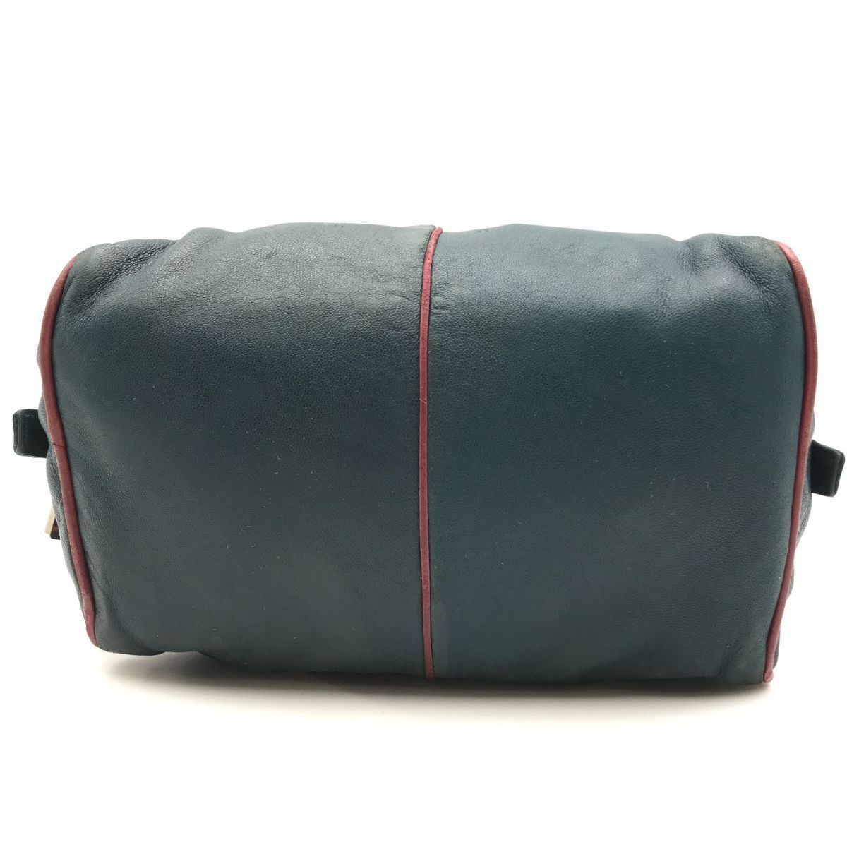LOEWE ロエベ ハンドバッグ ミニバッグ ナッパレザー 青緑系 1866 