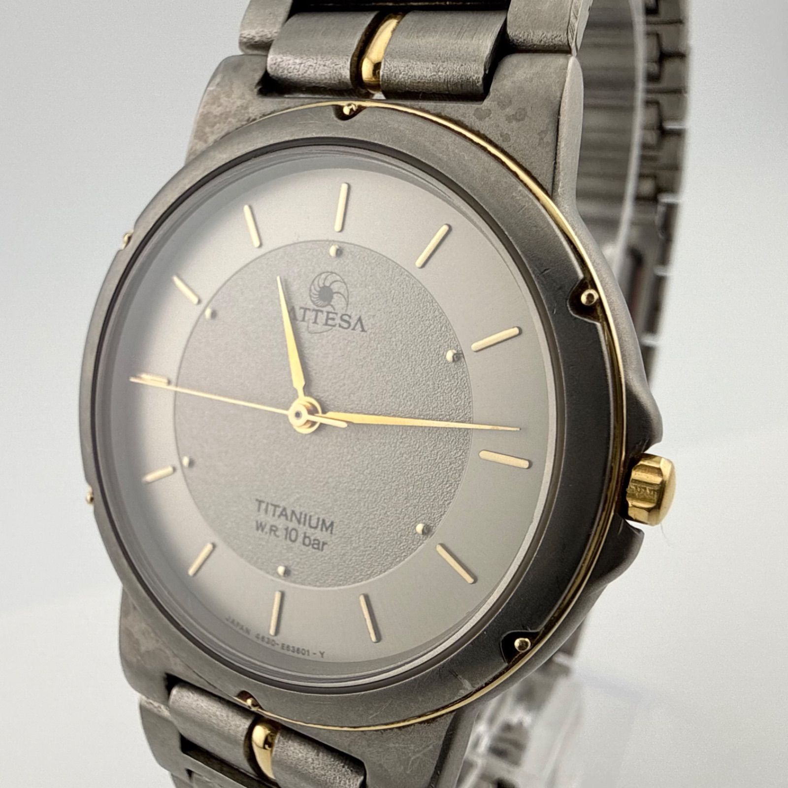 CITIZEN シチズン ATTESA アテッサ TITANIUM チタニウム 4630-E62151 メンズ　腕時計 クォーツ 稼働品 電池交換済み 【N414】