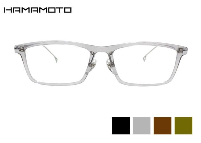 ハマモト HAMAMOTO ht-371 日本製 アセテート チタン スクエア フルリム メンズ レディース 伊達 度付き 老眼鏡 遠近両用 メガネ めがね 眼鏡 新品 送料無料 52サイズ