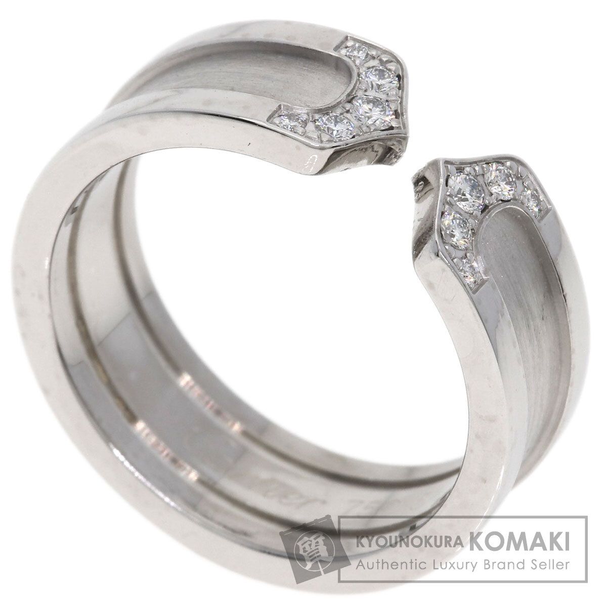 CARTIER カルティエ C2リング SM ダイヤモンド #52 リング・指輪 K18WG レディース [中古]