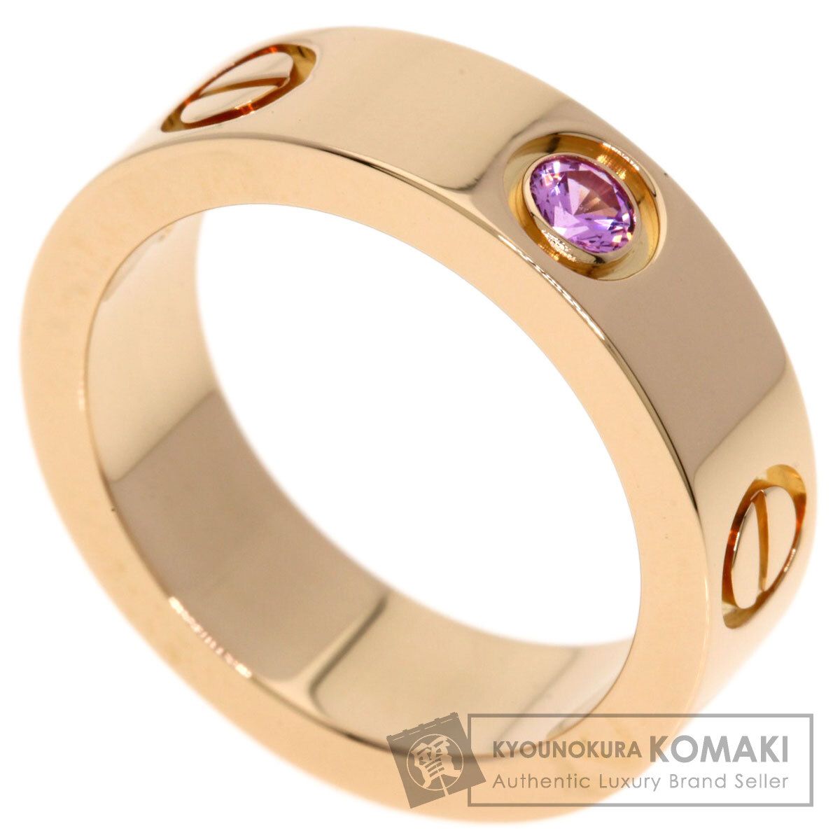 CARTIER カルティエ ラブリング ピンクサファイア #50 リング・指輪 K18PG レディース [中古]