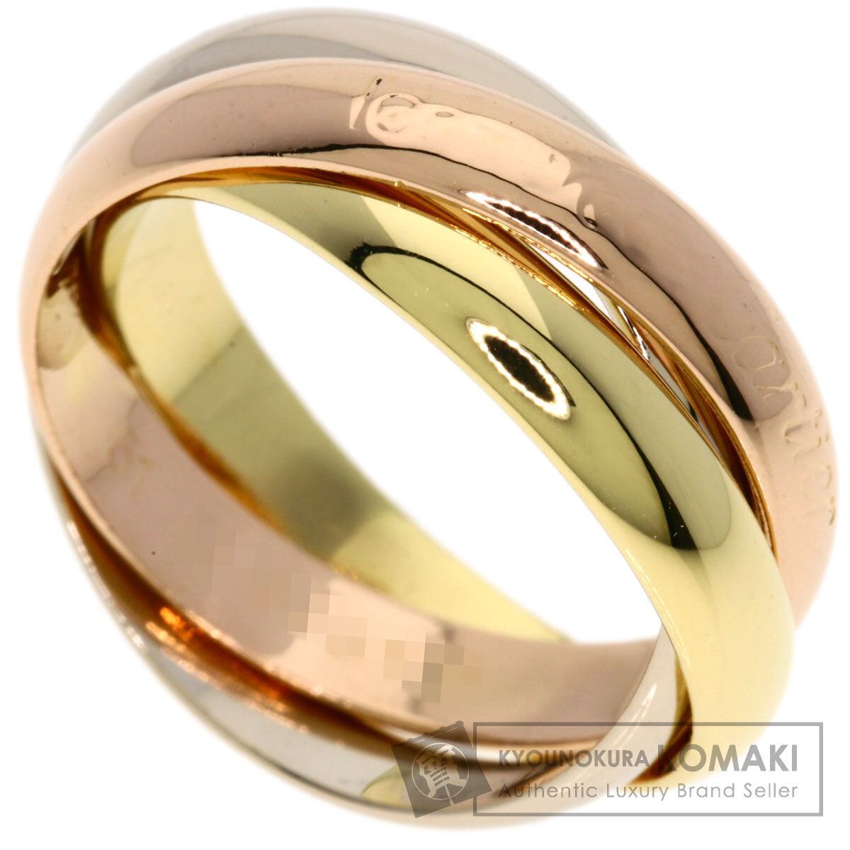 CARTIER カルティエ トリニティ #51 リング・指輪 K18YG K18PG K18WG レディース [中古]