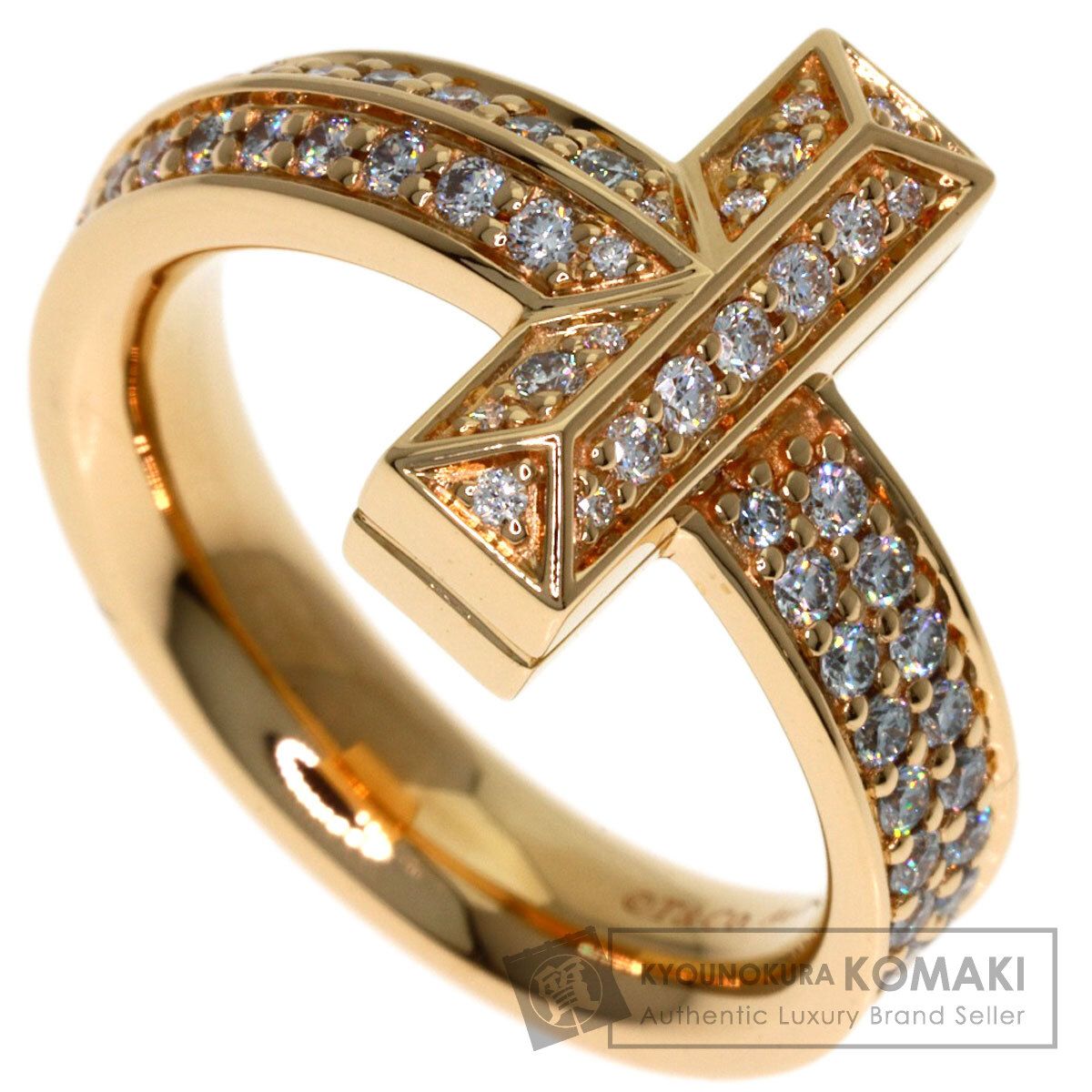 TIFFANY&Co. ティファニー Tワン ダイヤモンド リング・指輪 K18PG レディース [中古]