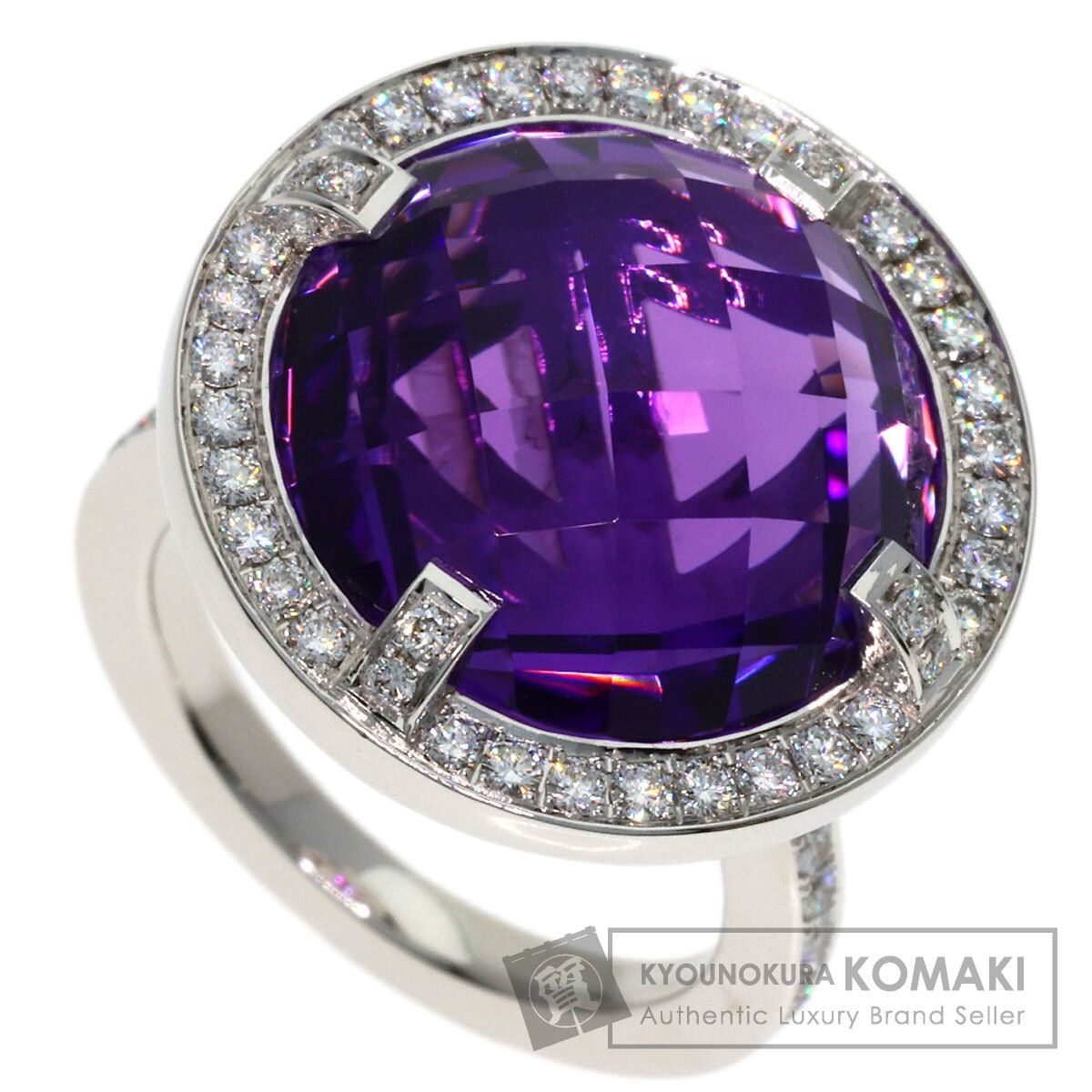 Chaumet ショーメ アトラップモア アメジスト ダイヤモンド #48 リング・指輪 K18WG レディース [中古]