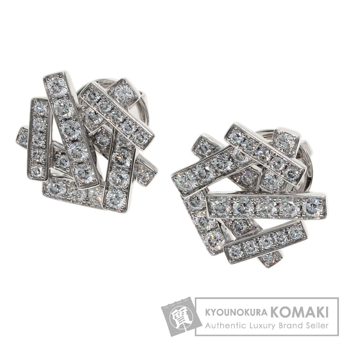 GRAFF グラフ スレッド ダイヤモンド ピアス K18WG レディース [中古 