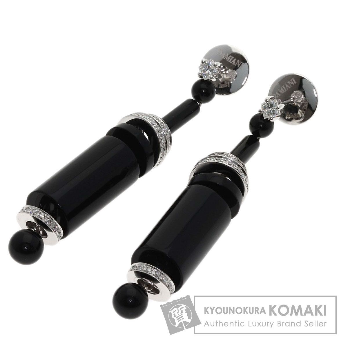 Damiani ダミアーニ オニキス ダイヤモンド ピアス K18WG レディース [中古]